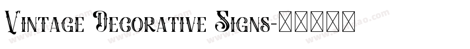Vintage Decorative Signs字体转换